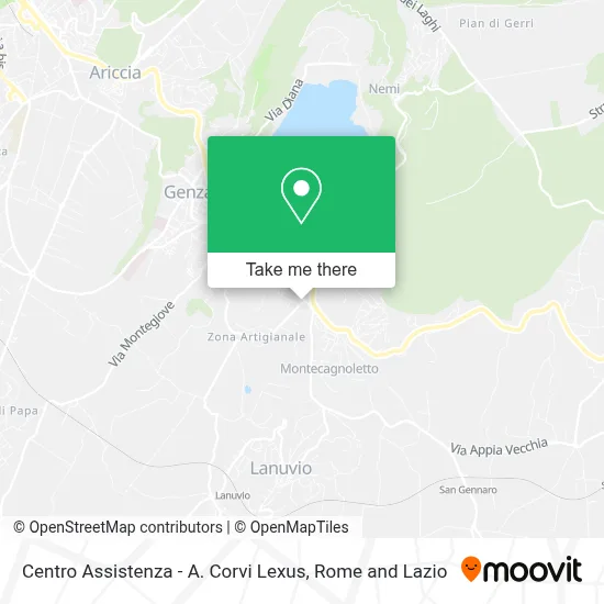 Centro Assistenza - A. Corvi Lexus map