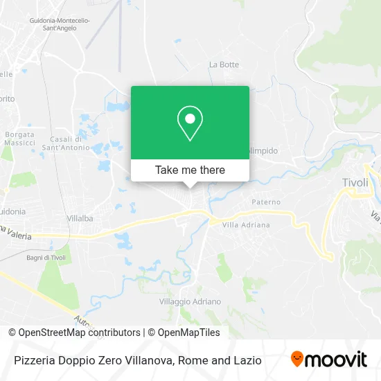 Pizzeria Doppio Zero Villanova map