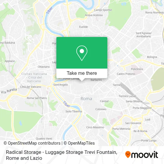 Radical Storage - Luggage Storage Trevi Fountain map