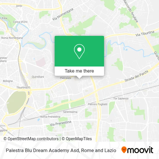 Palestra Blu Dream Academy Asd map
