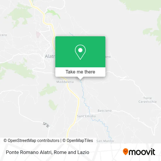 Ponte Romano Alatri map