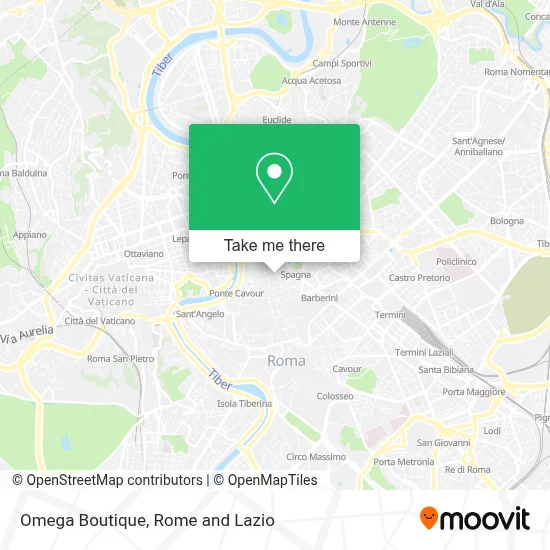 Omega  Boutique map