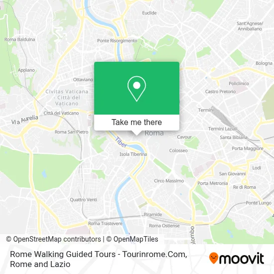 Rome Walking Guided Tours - Tourinrome.Com map