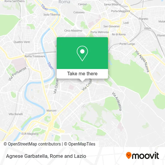 Agnese Garbatella map