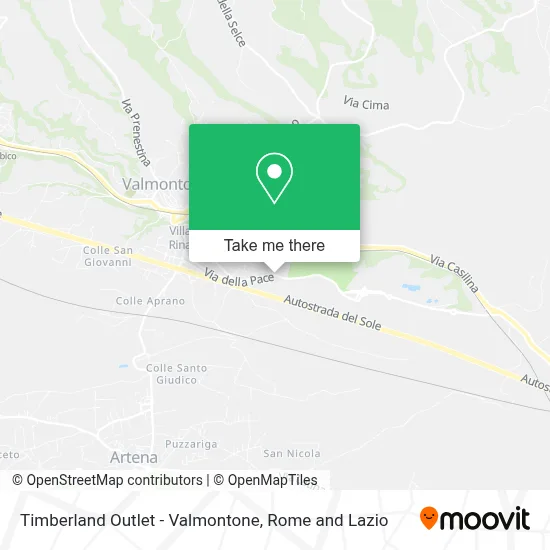 Timberland Outlet - Valmontone map
