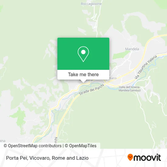 Porta Pei, Vicovaro map