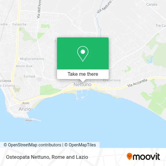 Osteopata Nettuno map