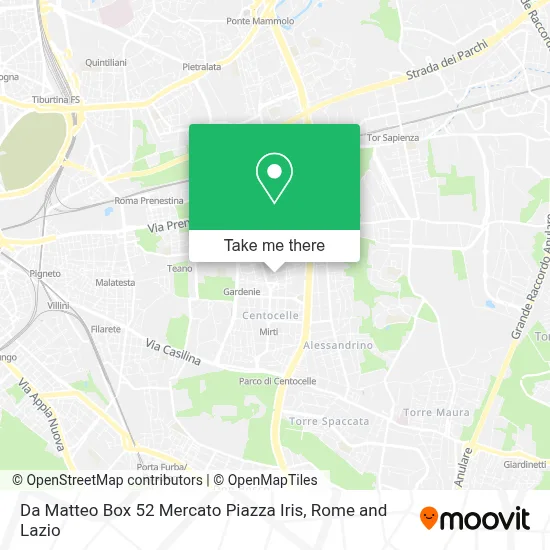 Da Matteo Box 52 Mercato Piazza Iris map