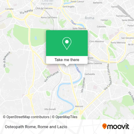 Osteopath Rome map