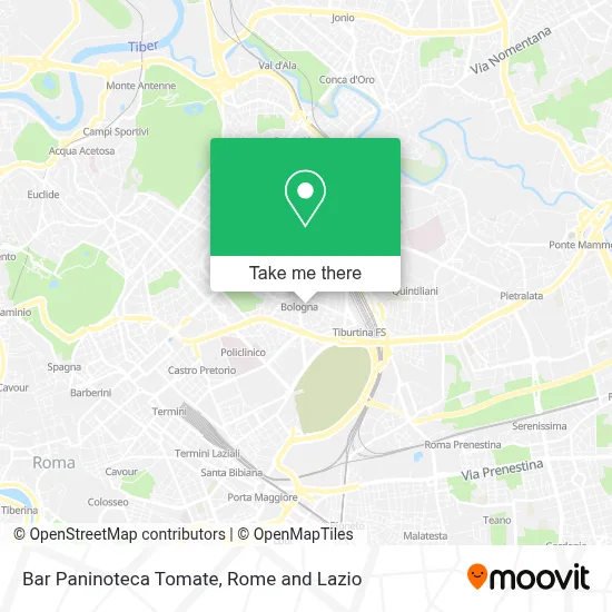 Bar Paninoteca Tomate map