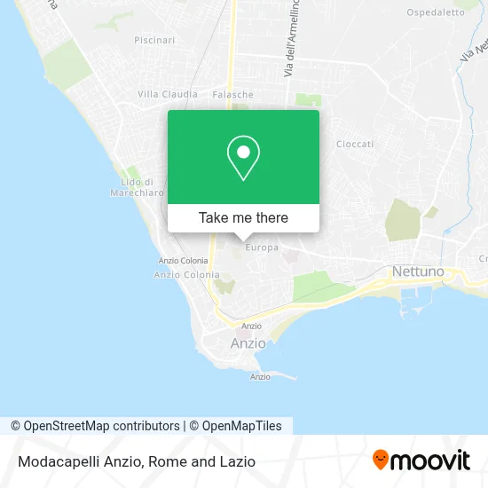 Modacapelli Anzio map