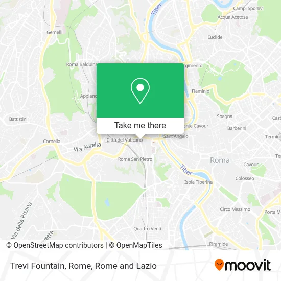 Trevi Fountain, Rome map