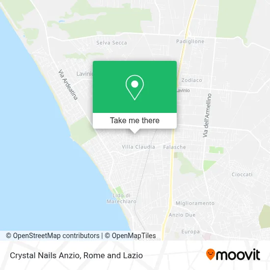Crystal Nails Anzio map