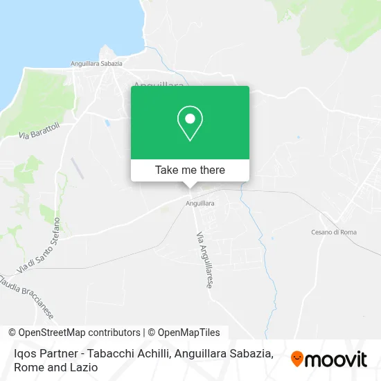 Iqos Partner - Tabacchi Achilli, Anguillara Sabazia map