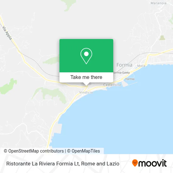 Ristorante La Riviera Formia Lt map