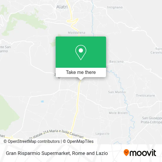 Gran Risparmio Supermarket map