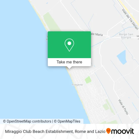 Miraggio Club Beach Establishment map