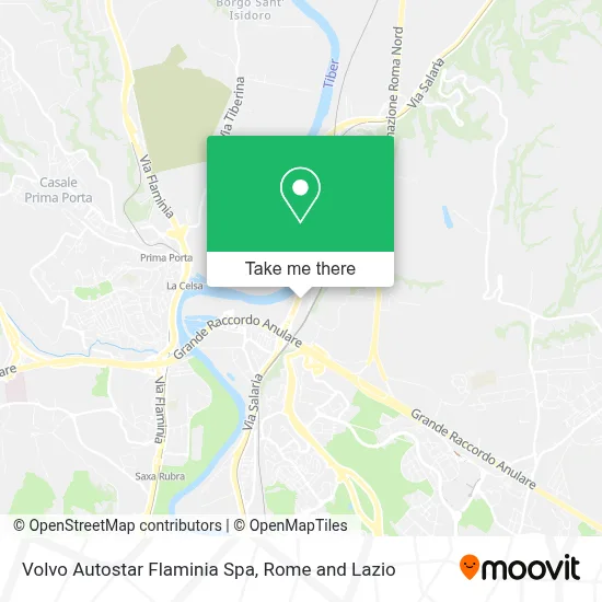 Volvo Autostar Flaminia Spa map