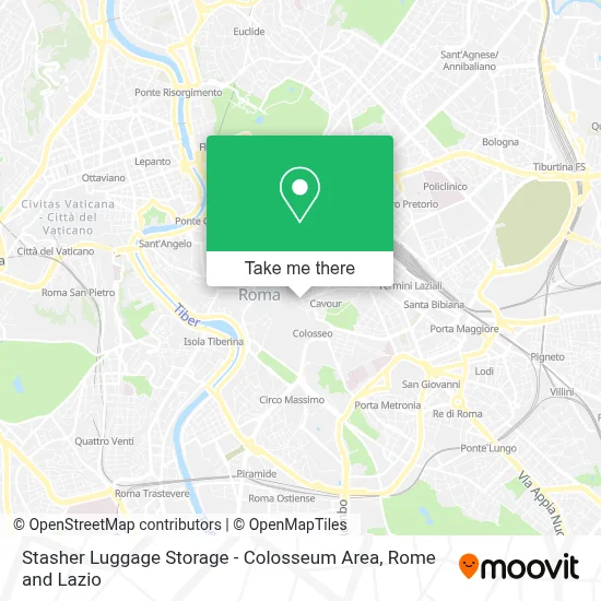 Stasher Luggage Storage - Colosseum Area map