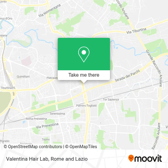 Valentina Hair Lab map