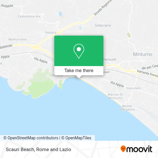 Scauri Beach map
