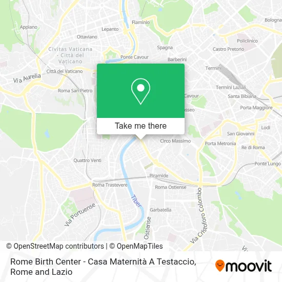 Rome Birth Center - Casa Maternità A Testaccio map