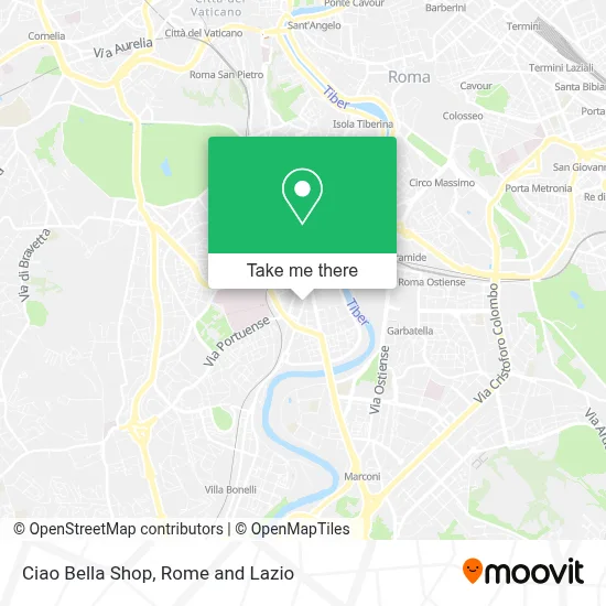 Ciao Bella Shop map