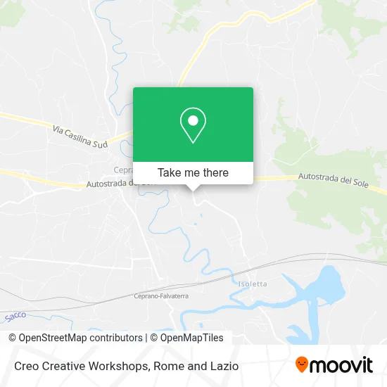 Creo Creative Workshops map