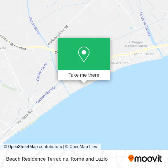 Beach Residence Terracina map