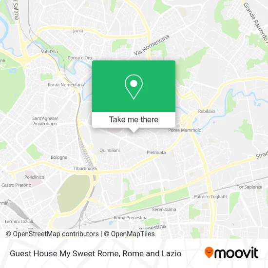 Guest House My Sweet Rome map
