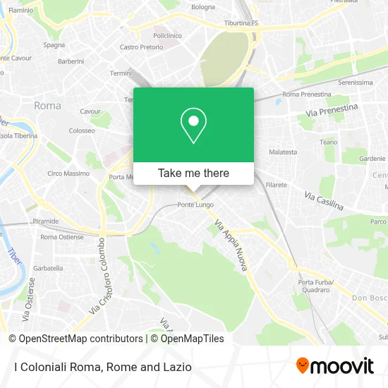 I Coloniali Roma map