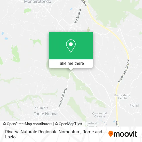 Riserva Naturale Regionale Nomentum map