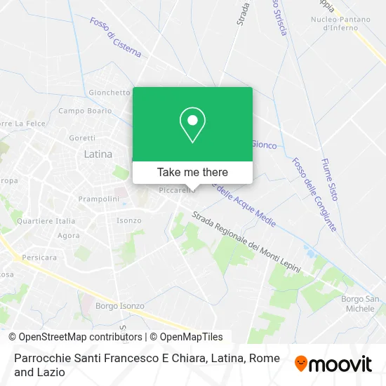 Parrocchie Santi Francesco E Chiara, Latina map