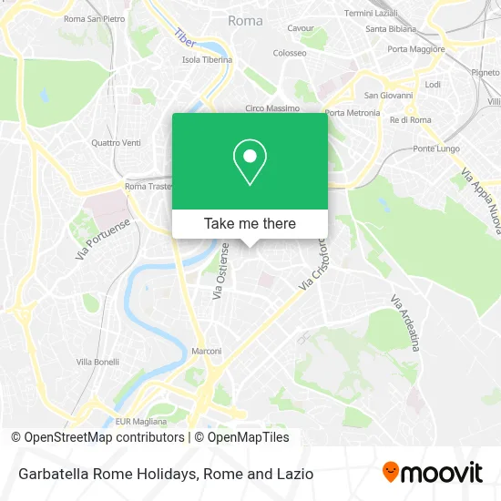 Garbatella Rome Holidays map