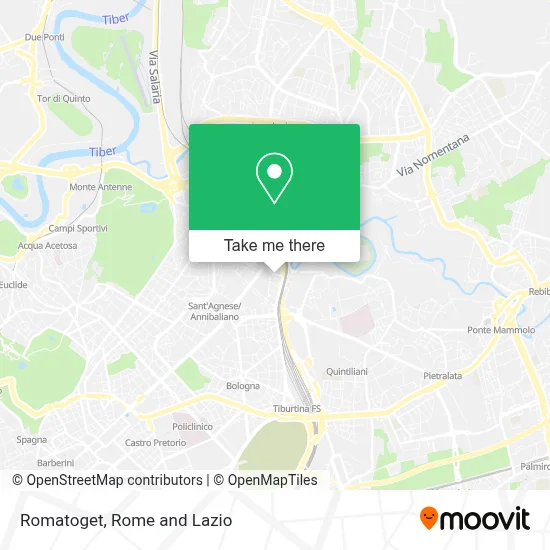 Romatoget map