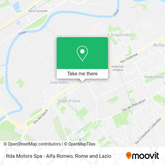 Rda Motors Spa - Alfa Romeo map
