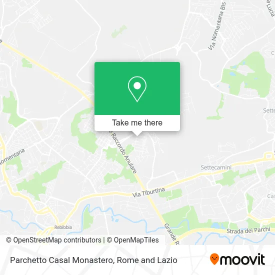 Parchetto Casal Monastero map