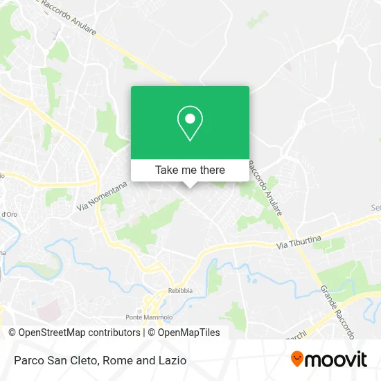 Parco San Cleto map