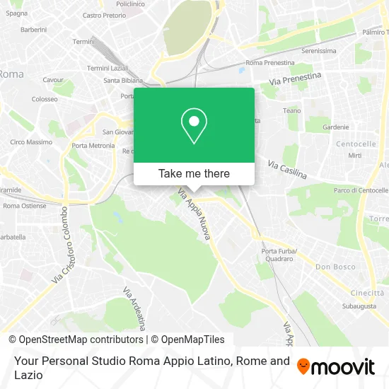 Your Personal Studio Roma Appio Latino map