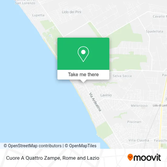 Cuore A Quattro Zampe map