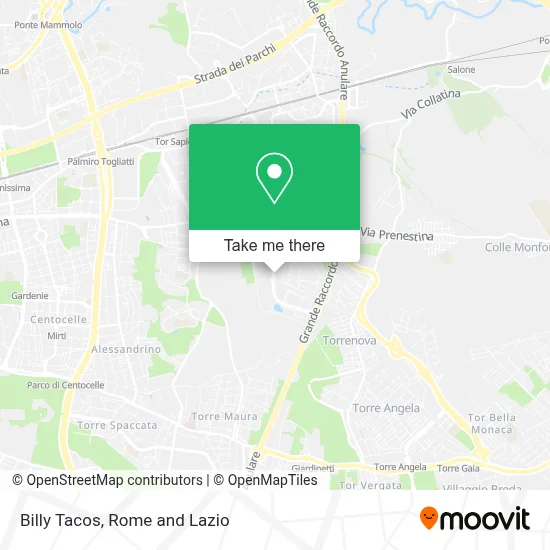 Billy Tacos map