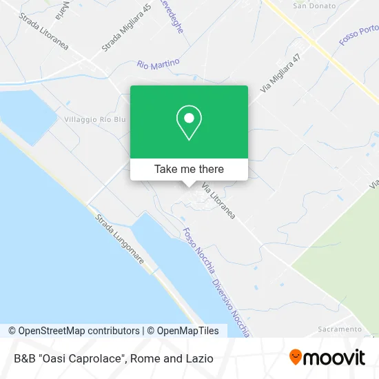 B&B "Oasi Caprolace" map