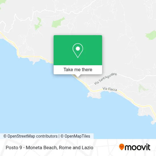 Posto 9 - Moneta Beach map