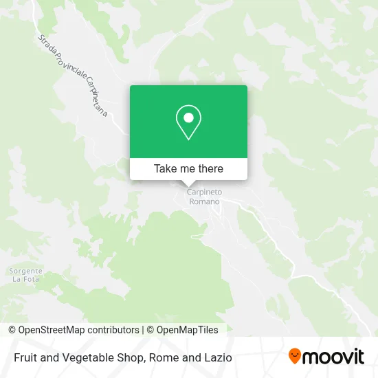 Fruit and Vegetable Shop map