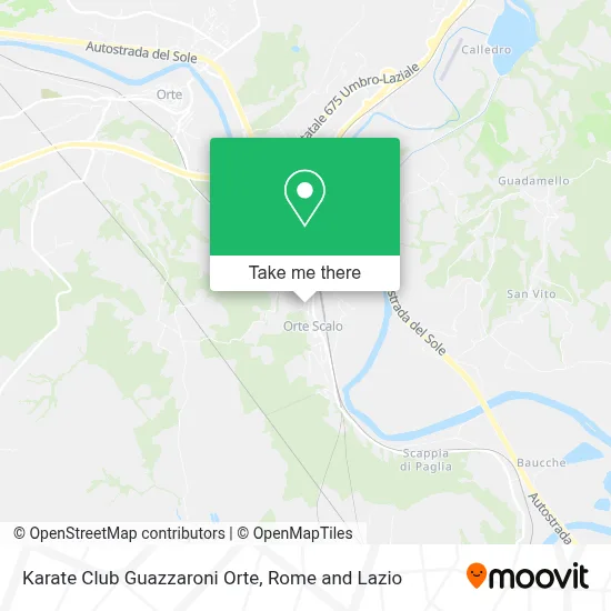 Karate Club Guazzaroni Orte map