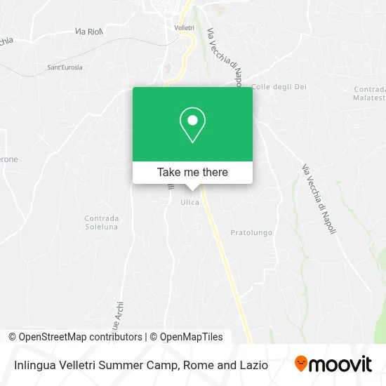 Inlingua Velletri Summer Camp map