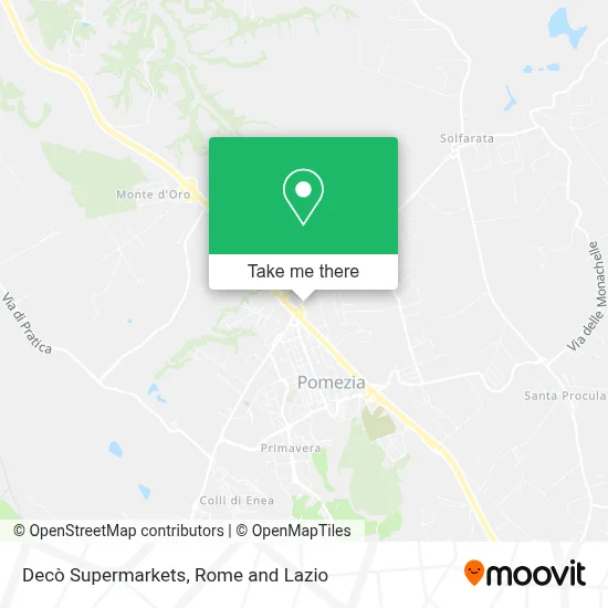 Decò Supermarkets map