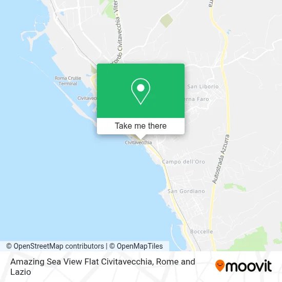 Amazing Sea View Flat Civitavecchia map
