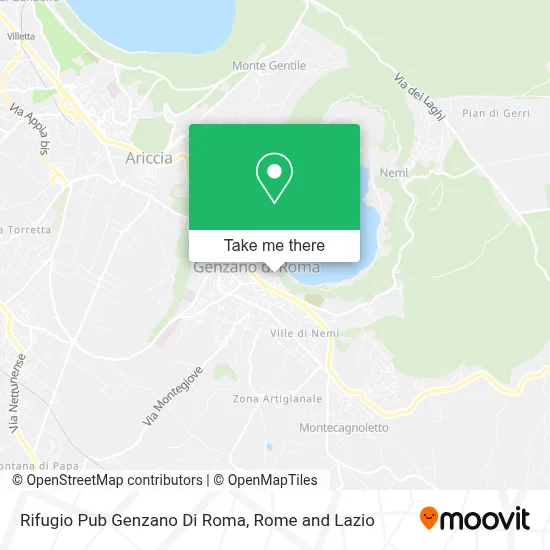 Rifugio Pub Genzano Di Roma map