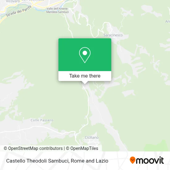 Castello Theodoli Sambuci map